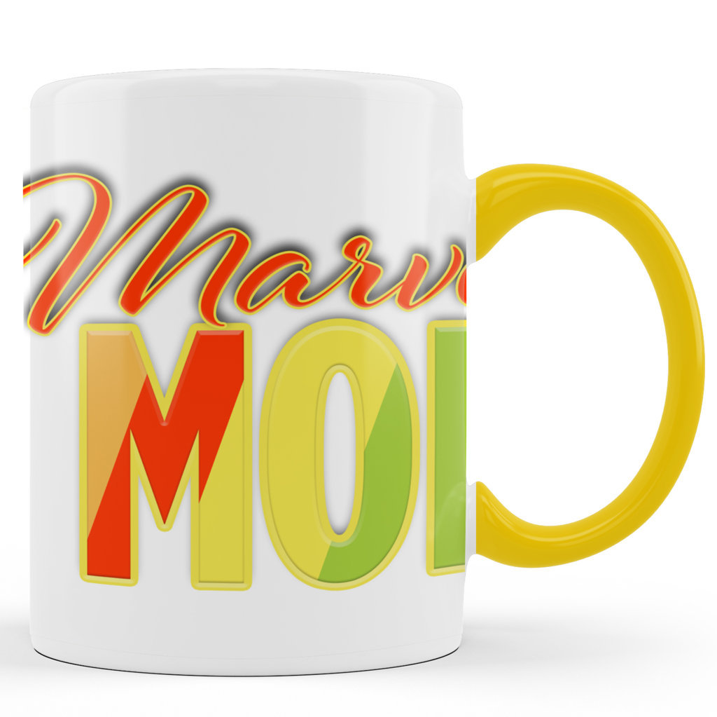 Printed Ceramic Coffee Mug | Day of the Week | Marvelous Monday | 325 Ml.